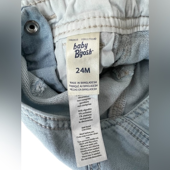 OSHKOSH B’gosh Light Wash Denim Overalls 24m - Picture 4 of 5